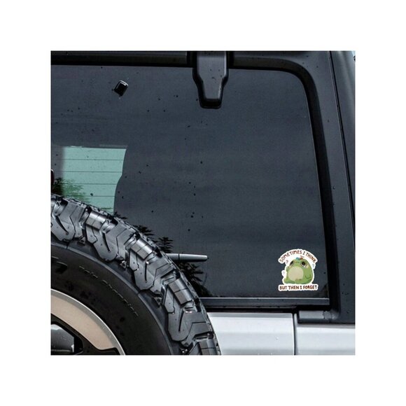 1PC Think But Then I Forget Waterproof Sticker Funny Frog Vinyl Sticker - Picture 8 of 10